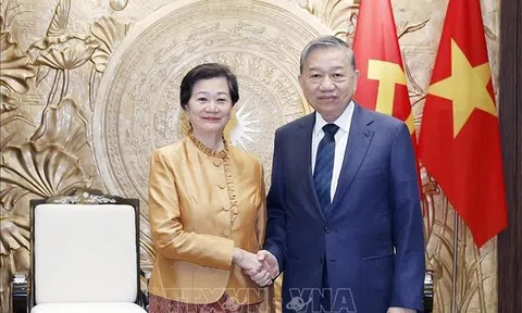 Tổng Bí thư Tô Lâm tiếp Đại sứ Campuchia Chea Kimtha đến chào từ biệt