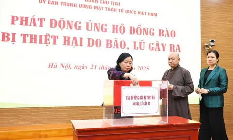 Ban Vận động cứu trợ Trung ương đã tiếp nhận tiền, hiện vật ủng hộ trị giá hơn 1.270 tỷ đồng