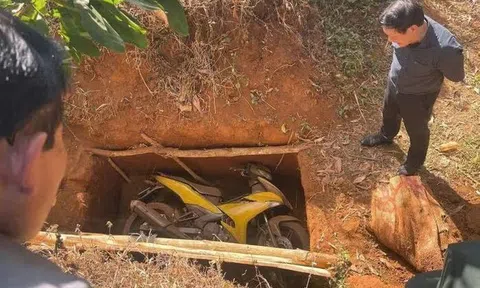 Vụ cướp ngân hàng ở Gia Lai: Phát hiện chiếc xe máy bị chôn ở bãi đất trống