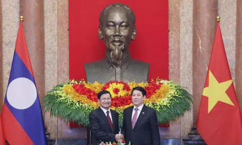Chủ tịch nước Lương Cường hội kiến Tổng Bí thư, Chủ tịch nước Lào