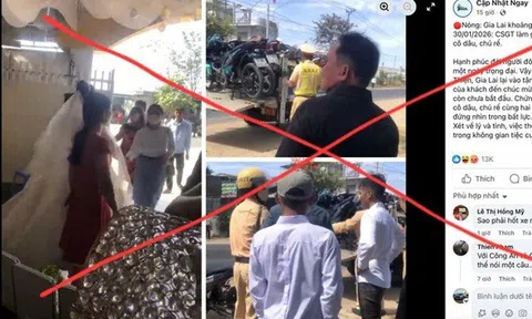 Thông tin CSGT "vào tận đám cưới bắt xe vi phạm" là sai sự thật