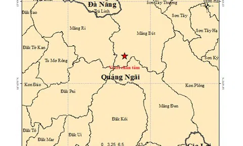 Quảng Ngãi xảy ra 7 trận động đất trong 2 ngày