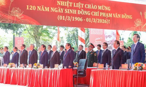 Thủ tướng Phạm Minh Chính dự lễ kỷ niệm 120 năm Ngày sinh Thủ tướng Phạm Văn Đồng
