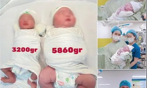 Hy hữu bé trai chào đời nặng gần 6 kg