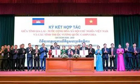 Gia Lai ký kết bản ghi nhớ hợp tác với các tỉnh Đông Bắc Campuchia