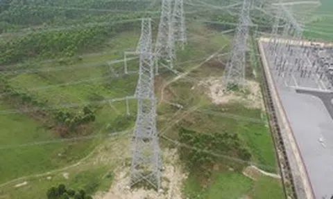 Hoàn thành 4 mạch đường dây 500 kV đấu nối từ TBA 500 kV Vĩnh Yên