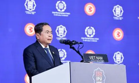 Chủ tịch Quốc hội Trần Thanh Mẫn phát biểu tại Phiên thảo luận chung Đại hội đồng IPU-152