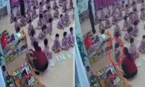 Clip cô giáo “tác động” vào đầu trẻ mầm non gây xôn xao dư luận: Nhà trường nói gì?