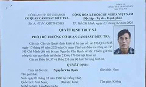 Không trả lại 495 triệu đồng chuyển khoản nhầm, người đàn ông bị truy nã