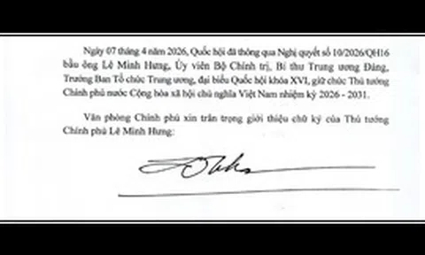 Giới thiệu chữ ký của Thủ tướng và các Phó Thủ tướng Chính phủ nhiệm kỳ 2026-2031