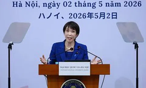 Thủ tướng Nhật Bản phát biểu chính sách tại Đại học Quốc gia Hà Nội