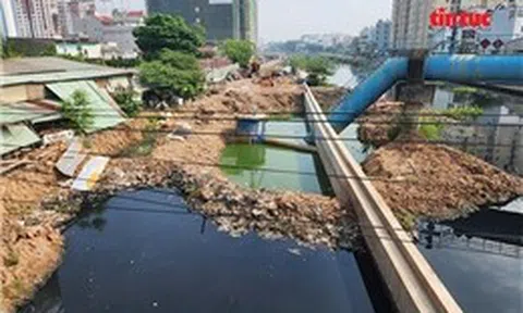 Công trường kênh Tham Lương-Bến Cát-rạch Nước Lên ngổn ngang, vắng bóng công nhân