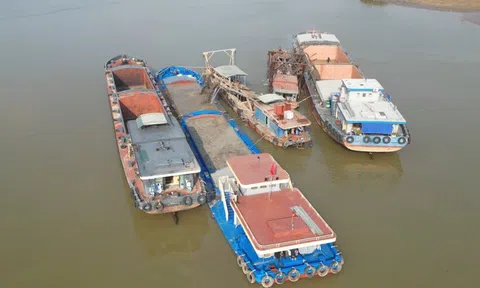 Hưng Yên: Cận cảnh điểm khai thác cát của trước khi bị "tuýt còi" của doanh nghiệp Minh Phương