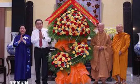 Chủ tịch Quốc hội Trần Thanh Mẫn chúc mừng Đại lễ Phật đản tại TPHCM