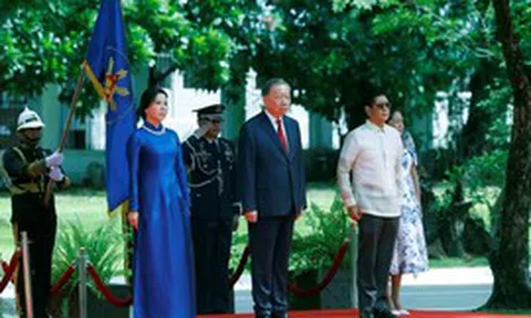 Lễ đón Tổng Bí thư, Chủ tịch nước Tô Lâm và Phu nhân thăm cấp Nhà nước tới Philippines
