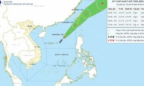 Áp thấp nhiệt đới đầu tiên xuất hiện trên Biển Đông trong năm 2026