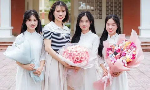 Góa chồng từ năm con lên 3, mẹ tần tảo nuôi 3 con gái sinh ba cùng đỗ trường chuyên danh tiếng