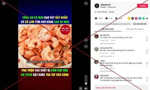 Sự thật về thông tin "tôm khô làm bằng cao su non"
