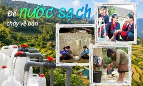 Để nước sạch chảy về bản