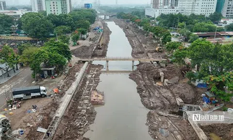 Hà Nội: Toàn cảnh tiến độ dự án cải tạo hạ lưu sông Kim Ngưu gần 700 tỷ đồng