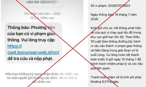 Cảnh báo thủ đoạn giả mạo Cổng Dịch vụ công lừa nộp "phạt nguội"
