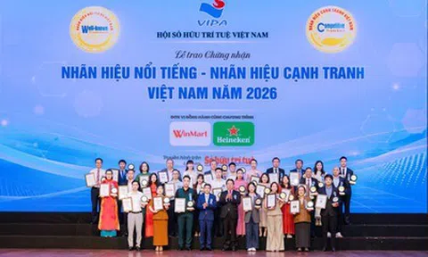 Nhà xuất bản Giáo dục Việt Nam được vinh danh trong "Top 20 Nhãn hiệu nổi tiếng Việt Nam" năm 2026