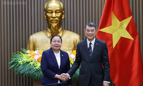 Thủ tướng Lê Minh Hưng tiếp Trưởng Ban Tổ chức Trung ương Đảng Nhân dân Cách mạng Lào