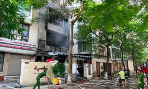 Cháy nhà liền kề ở Khu đô thị Phùng Khoang, Hà Nội