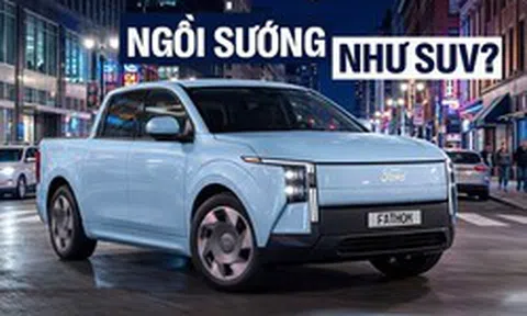 Ford đem loạt bán tải điện ‘giá rẻ’ mới chạy công khai trên đường: Gương nhỏ, cánh gió lớn, không gian ngồi rộng hơn cả Toyota RAV4