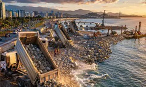 Phát hiện hàng trăm xe tải chở 300 m³ đá mỗi ngày, hoạt động liên tục xuyên ngày đêm: Bí mật phía sau khu phức hợp rộng hàng chục nghìn m² lộ diện