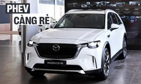 Mazda CX-90 giảm giá hơn 80 triệu tại đại lý: Bản PHEV còn 2,218 tỷ đồng, tăng sức cạnh tranh Palisade, Teramont