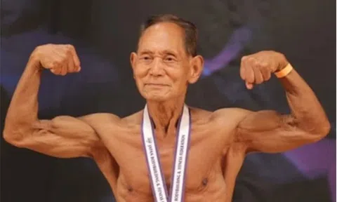 Cụ ông 90 tuổi vẫn thi thể hình và bí quyết khỏe mạnh "2 không" gây tò mò