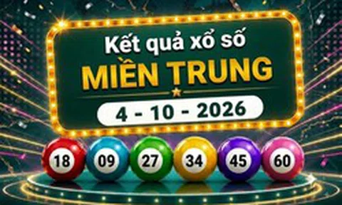 XSMT 4/10 - Kết quả xổ số miền Trung hôm nay ngày 4 tháng 10