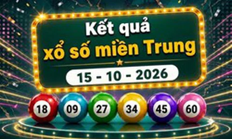 XSMT 15/10 - Kết quả xổ số miền Trung hôm nay ngày 15 tháng 10