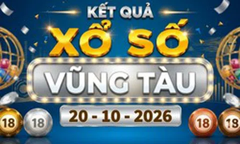 XSVT 20/10 - Kết quả xổ số Vũng Tàu hôm nay 20/10/2026