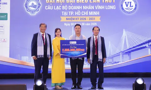 Câu lạc bộ Doanh nhân Vĩnh Long tại TP. Hồ Chí Minh trao các khoản tài trợ an sinh xã hội,  chăm lo học sinh - sinh viên có hoàn cảnh khó khăn, xây dựng cầu giao thông nông thôn