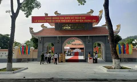 Đồng Nai: Đền thờ Liệt sỹ huyện Xuân Lộc chính thức đi vào hoạt động