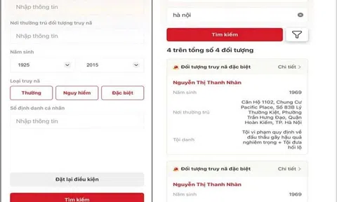Triển khai tính năng “thông tin truy nã” trên ứng dụng VNeID