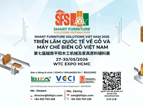 Triển lãm quốc tế Gỗ và Máy chế biến gỗ Việt Nam 2026 (SFS 2026) sẽ quy tụ hơn 1.000 gian hàng