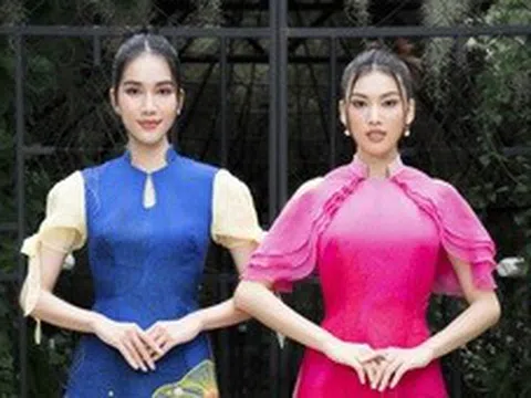 Á hậu Phương Anh, Ngọc Thảo dịu dàng với áo dài Tết 2022