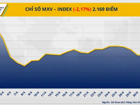 Lực bán bao trùm, MXV-Index rơi mạnh xuống 2.169 điểm