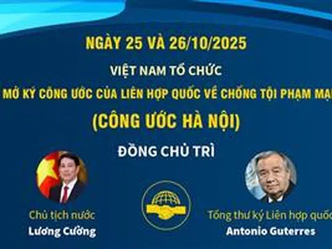 Tổ chức Lễ mở ký Công ước của LHQ về chống tội phạm mạng vào ngày 25 - 26/10