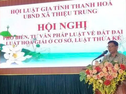 Hội Luật gia tỉnh Thanh Hóa tuyên truyền Luật Đất đai cho cán bộ địa phương