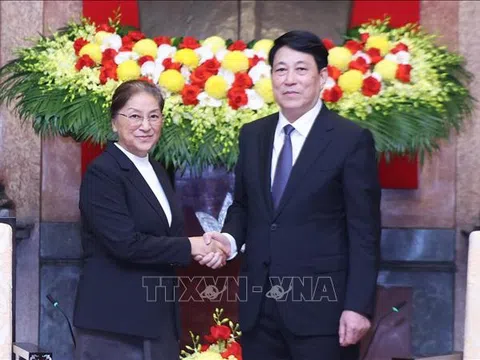Chủ tịch nước Lương Cường tiếp Phó Chủ tịch nước Lào