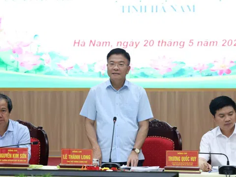 Phó Thủ tướng Lê Thành Long làm việc với tỉnh Hà Nam về triển khai dự án xây dựng Khu Đại học Nam Cao