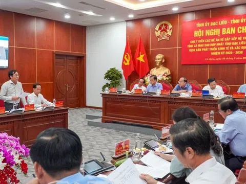 Cà Mau và Bạc Liêu họp Ban chỉ đạo xây dựng đề án hợp nhất