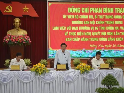 Đoàn công tác của Bộ Chính trị làm việc với Ban Thường vụ Tỉnh ủy Đồng Nai, Bình Phước