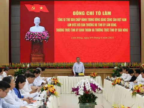 Tổng Bí thư Tô Lâm: Lâm Đồng sau hợp nhất phải trở thành trung tâm mới của Tây Nguyên
