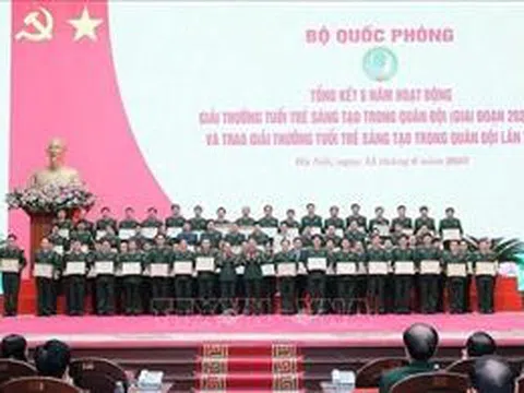 Tuyên dương các tập thể, cá nhân xuất sắc tham gia Giải thưởng Tuổi trẻ sáng tạo trong Quân đội