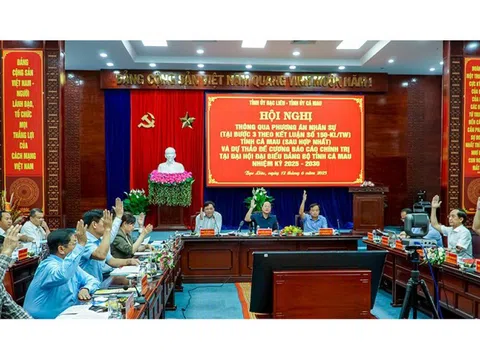 Sau hợp nhất, Cà Mau và Bạc Liêu có 56 người tham gia Ban Chấp hành Đảng bộ tỉnh